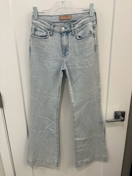 7 For All Mankind Denim - 7 For All Mankind Luxe Vintage Tailorless Dojo High Rise Flare Jeans Size 27